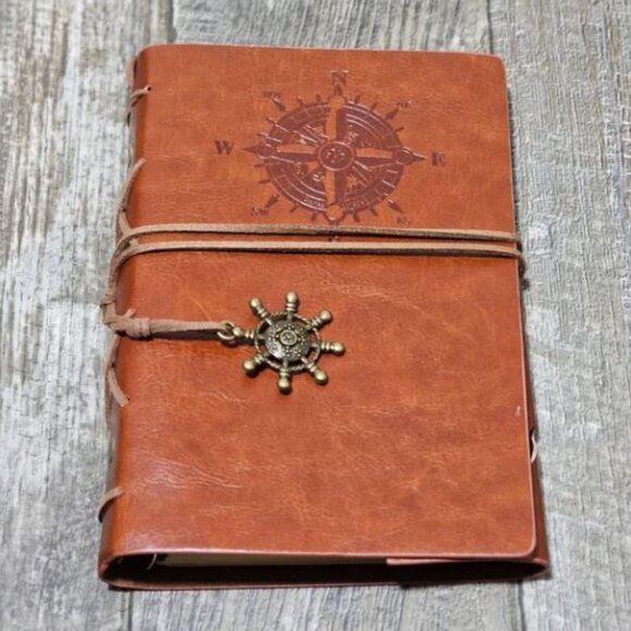 Brown Nautical Traveler PU Leather Diary Notebook - Picture 2 of 7